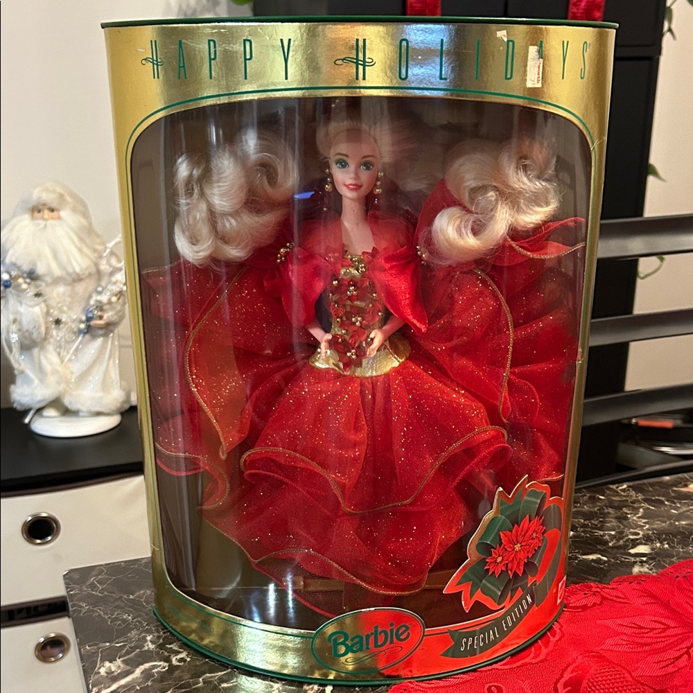 1993 Barbie Holiday Edition in Red and Gold